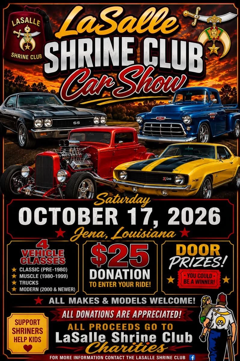 Annual LaSalle Shrine Club Car Show flyer